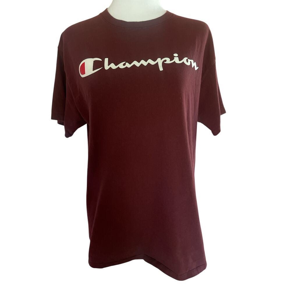 Champion Maroon Medium  Authentic Athletic Wear‎ Tee Shirt